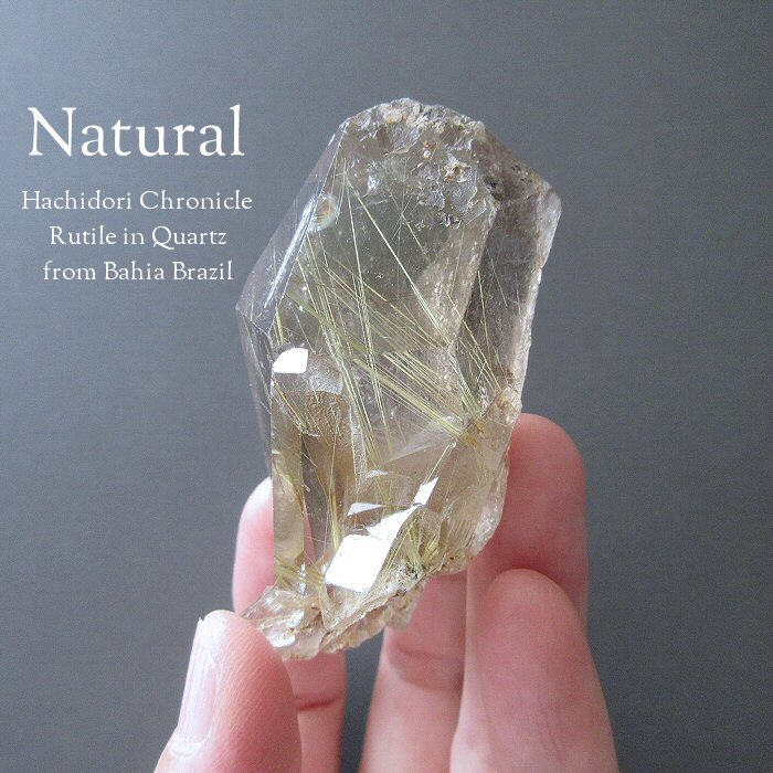 ルチルクォーツ / 6角カット ペンダントトップ [pt-2917] | ハチドリ