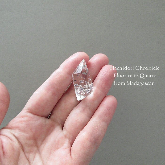 マダガスカル産 フローライトインクォーツ / フリーフォーム磨き石 [st