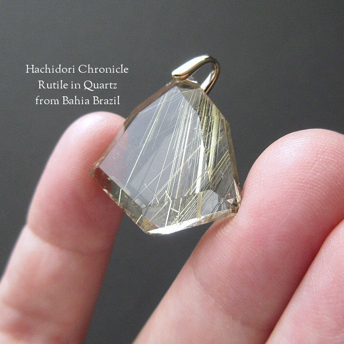 天然ルチルクォーツ 多面カット ペンダントトップ 金針水晶 天然ルチルクォーツ 多面カット ペンダントトップ 金針水晶
