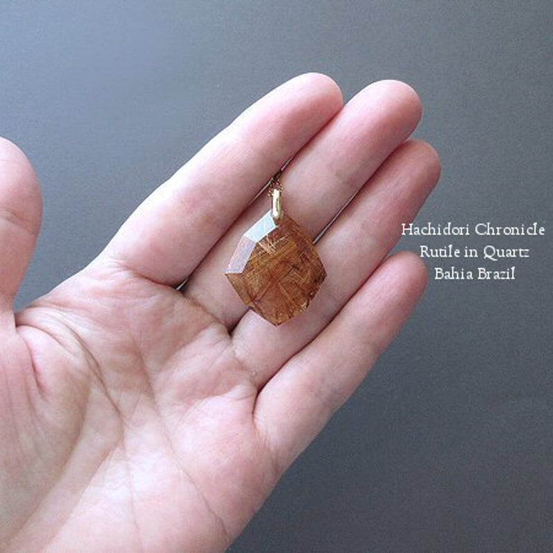 至宝の輝き 黄金の雫ペンダント④（ルチルクォーツ） 至宝の輝き 黄金の雫ペンダント④（ルチルクォーツ） ネックレス