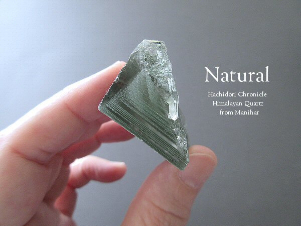 高品質　マニハール産　グリーンファントム付クリスタル　　ヒマラヤ水晶 グリーンファントム / マニハール産 ヒマラヤ水晶 8角カット
