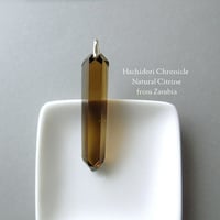 濃い色 ザンビア産 天然シトリン / 結晶カット ペンダントトップ [pt