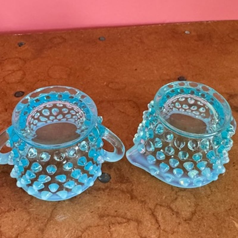 ビンテージ　フェントン ホブネイル　 クリーマー＆シュガーポット vintage】Fenton ホブネイル クリーマーポット・シュガーポット