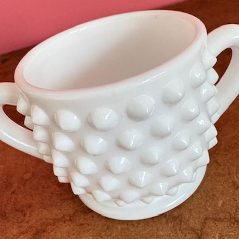 ビンテージ　フェントン ホブネイル　 クリーマー＆シュガーポット vintage】Fenton ホブネイル クリーマーポット・シュガーポット