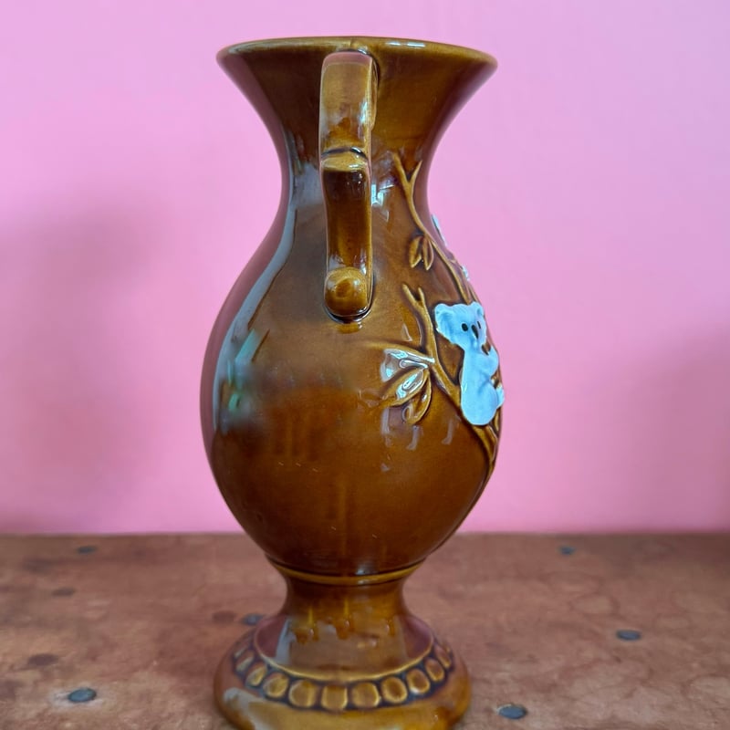 vintage】 Koala Motif Double-Handle Vase | teti