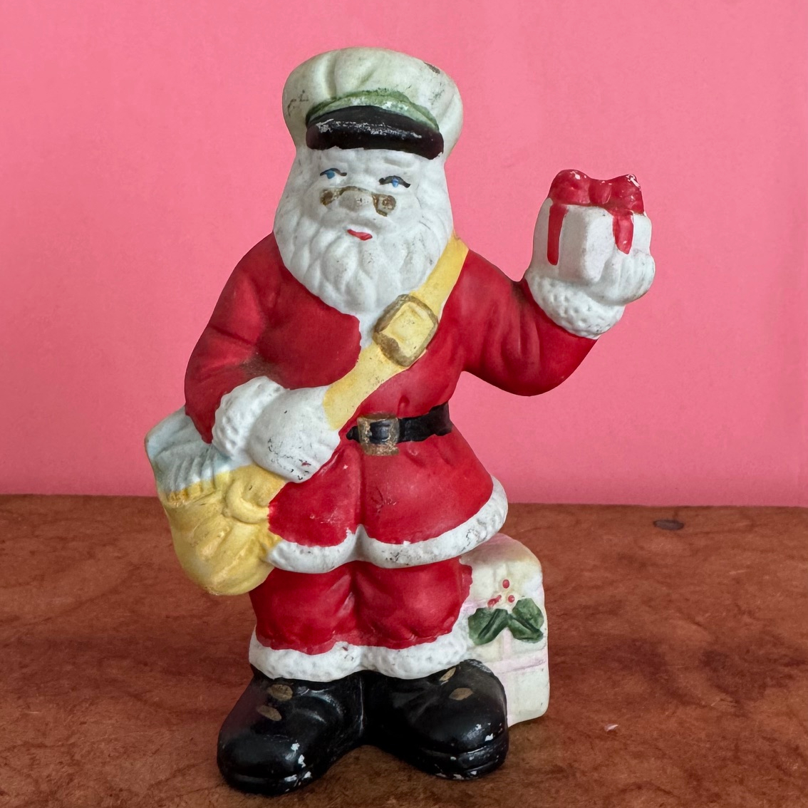 昭和レトロなサンタクロースのオブジェ vintage】Santa Claus Ceramic Object b / 陶器製サンタク