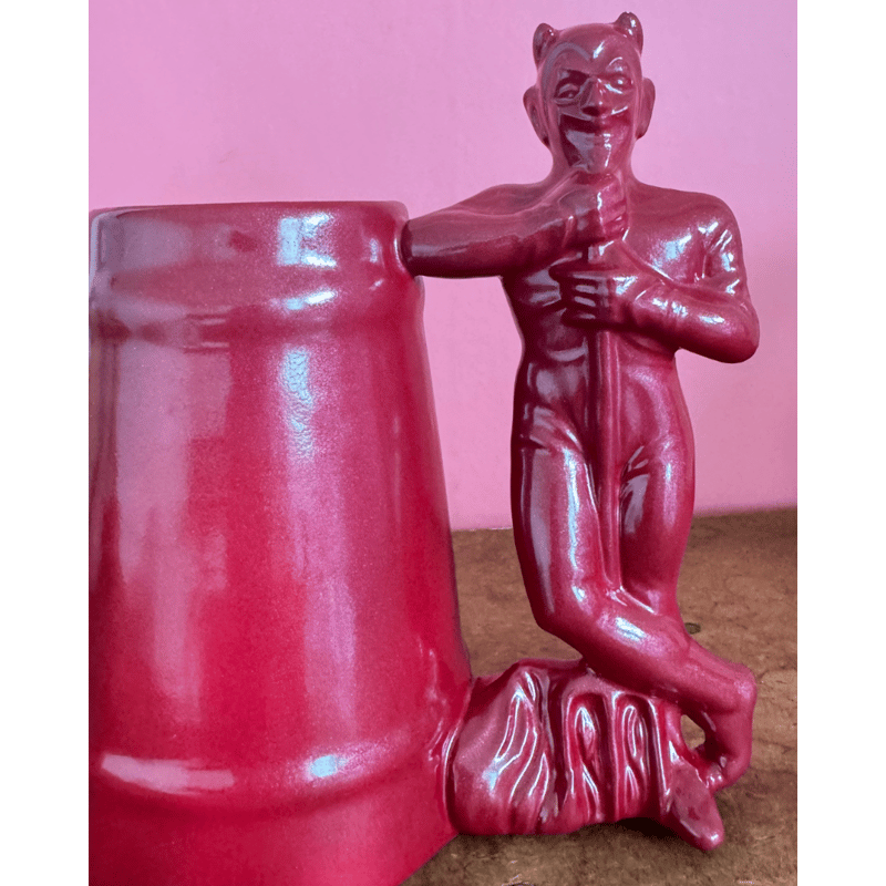 ビンテージ　デビル 悪魔　レッドデビル アンティーク　サタン　マグカップ vintage】RAD ROC ART レッドデビル マグカップ | teti