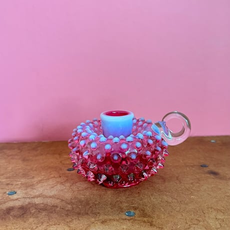 フェントン ミルクガラス ボブネイル ピーチブロウ 13×14cm 極美品 96E54032-D92C-421A-A1A4-
