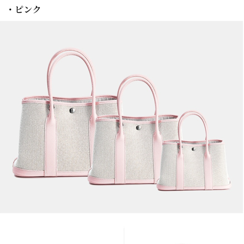 uu019] ガーデン パーティー バッグ キャンバス トート レザー 