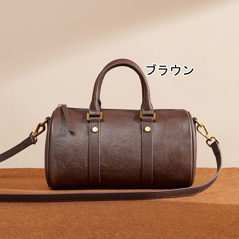uu004] ミニ ボストン バッグ ショルダー バッグ 革 レトロ ボストン