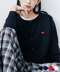 ハート刺繍ニットカーディガン