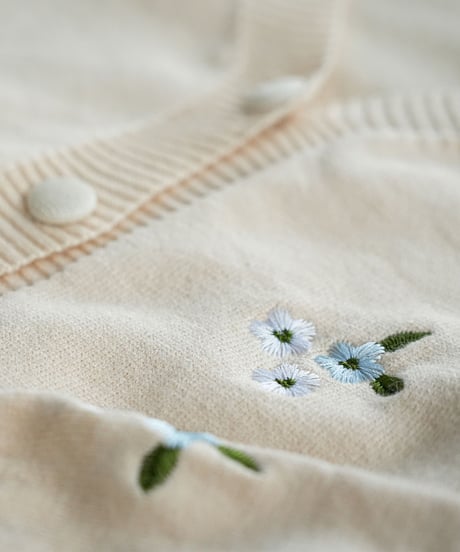 花柄刺繍カーディガン