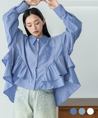 裾ティアードブラウス