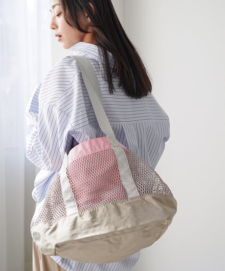 リバーシブルメッシュトートバッグ
