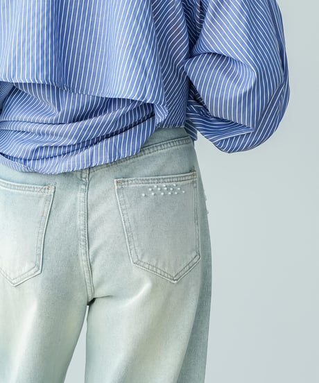 パール付きデニムパンツ
