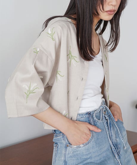 スズラン刺繍ジャケット