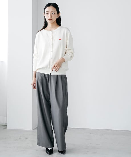 ハート刺繍ニットカーディガン