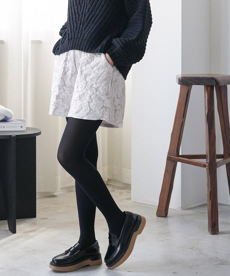 フラワージャガードショートパンツ