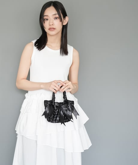 リボン編みバッグ