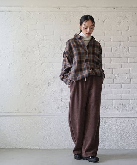 コーデュロイ裏フリースボンディングパンツ