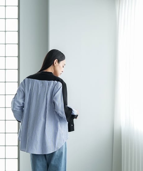 シャツ切替Ｖネックニットカーディガン