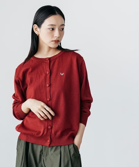 ハート刺繍ニットカーディガン