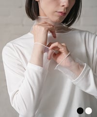 チュールハイネックトップス