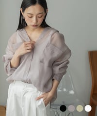 エステルボイルシアーフードシャツ