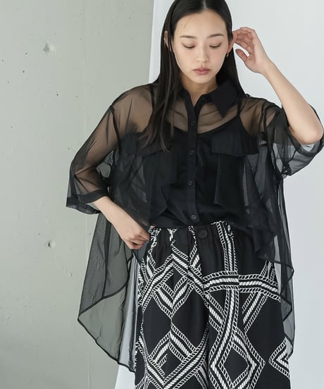 ティアードシアーブラウス
