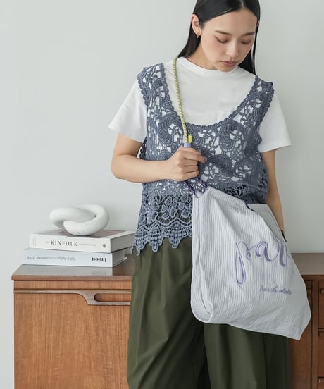3WAYロゴ刺繍ロープトートバッグ