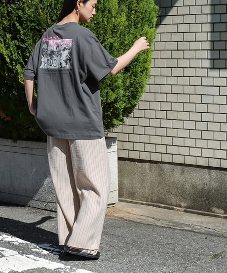 半袖バックプリントフォトTシャツ