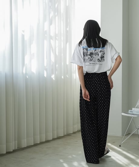 半袖バックプリントフォトTシャツ