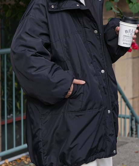スタンドカラー中綿リバーシブルコート