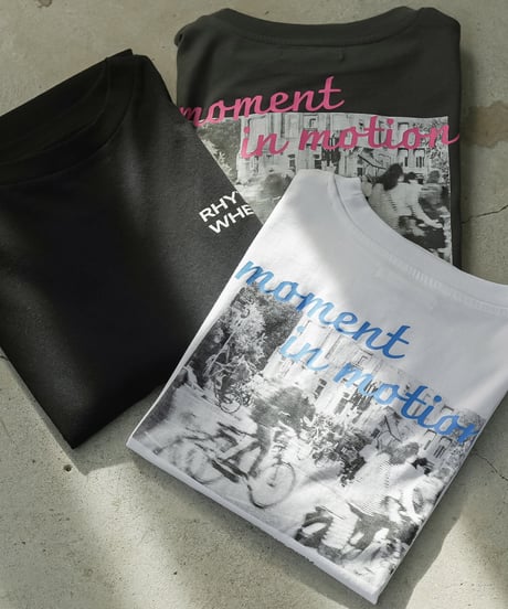半袖バックプリントフォトTシャツ