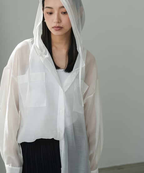 エステルボイルシアーフードシャツ