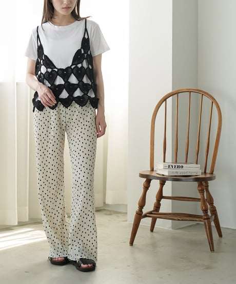 ハートクロシェキャミ+Tシャツセット
