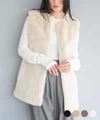 フェイクファーベスト