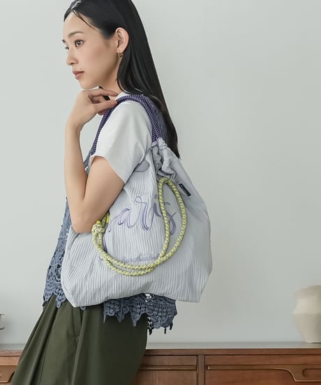 3WAYロゴ刺繍ロープトートバッグ