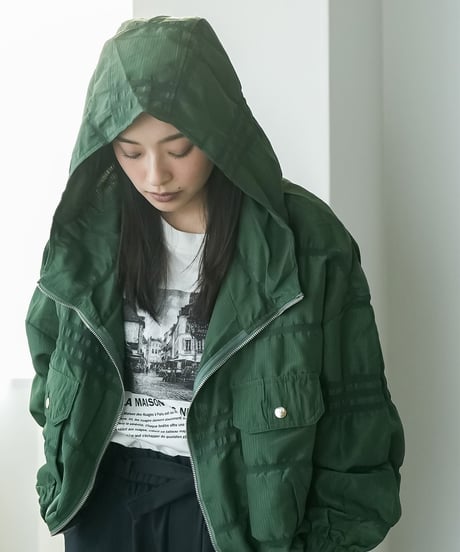 ワッシャー加工シャーリングブルゾン