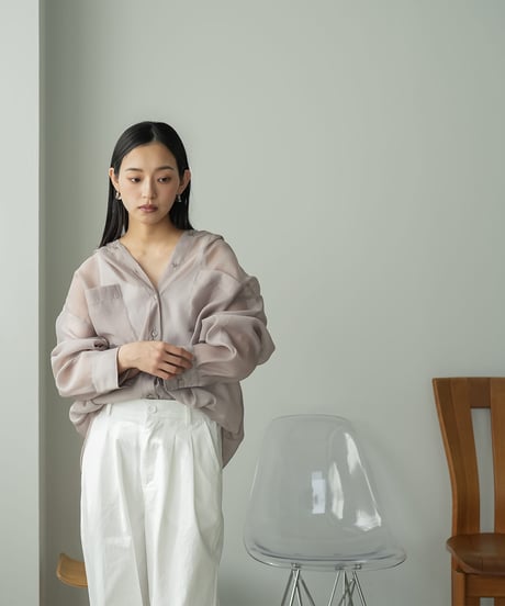 エステルボイルシアーフードシャツ