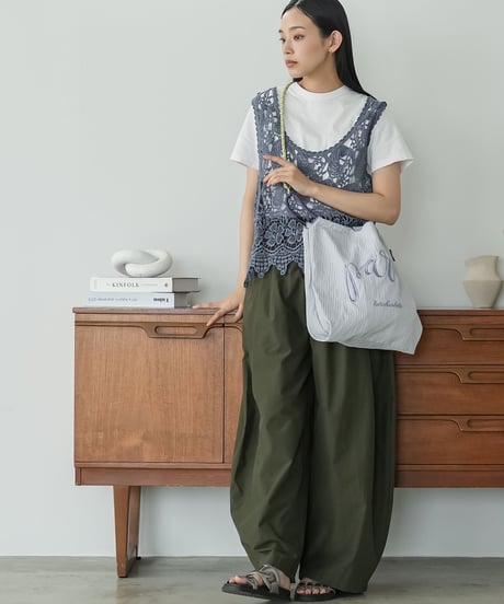 3WAYロゴ刺繍ロープトートバッグ