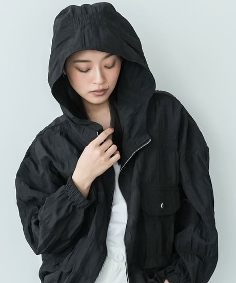 ワッシャー加工シャーリングブルゾン