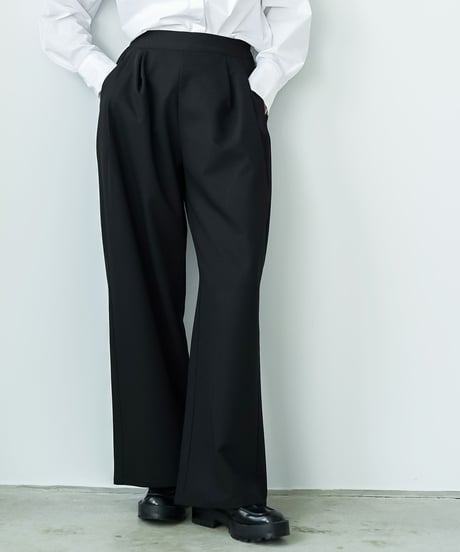 ポリレーヨンクロスツータックストレートパンツ