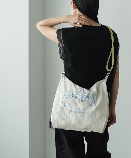 3WAYロゴ刺繍ロープトートバッグ