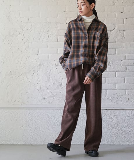コーデュロイ裏フリースボンディングパンツ