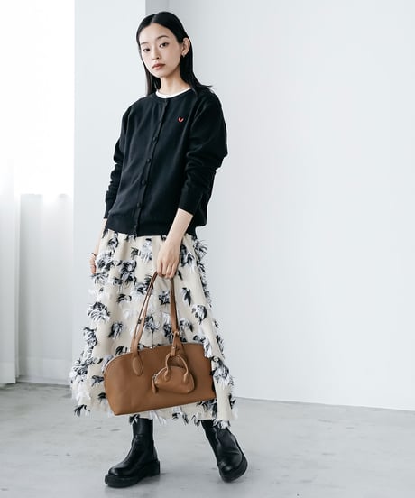ハート刺繍ニットカーディガン