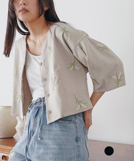 スズラン刺繍ジャケット