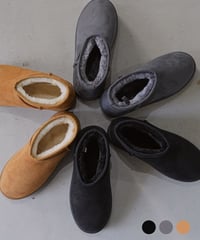 厚底ショートムートン風ブーツ