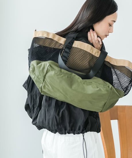 リバーシブルメッシュトートバッグ