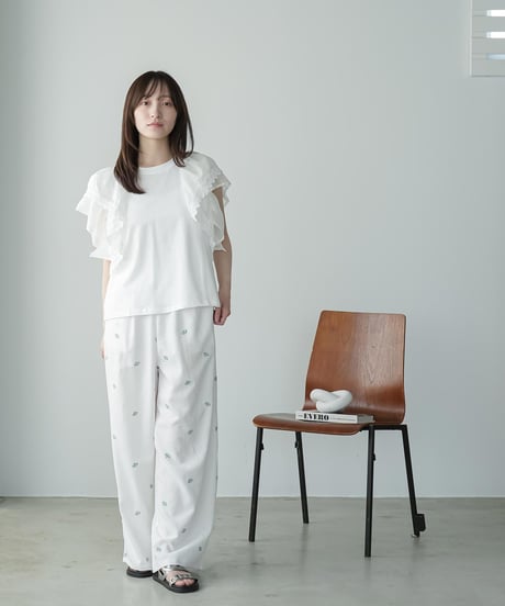 ラッフルスリーブTシャツ